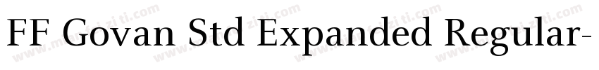 FF Govan Std Expanded Regular字体转换